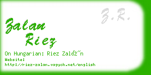 zalan riez business card